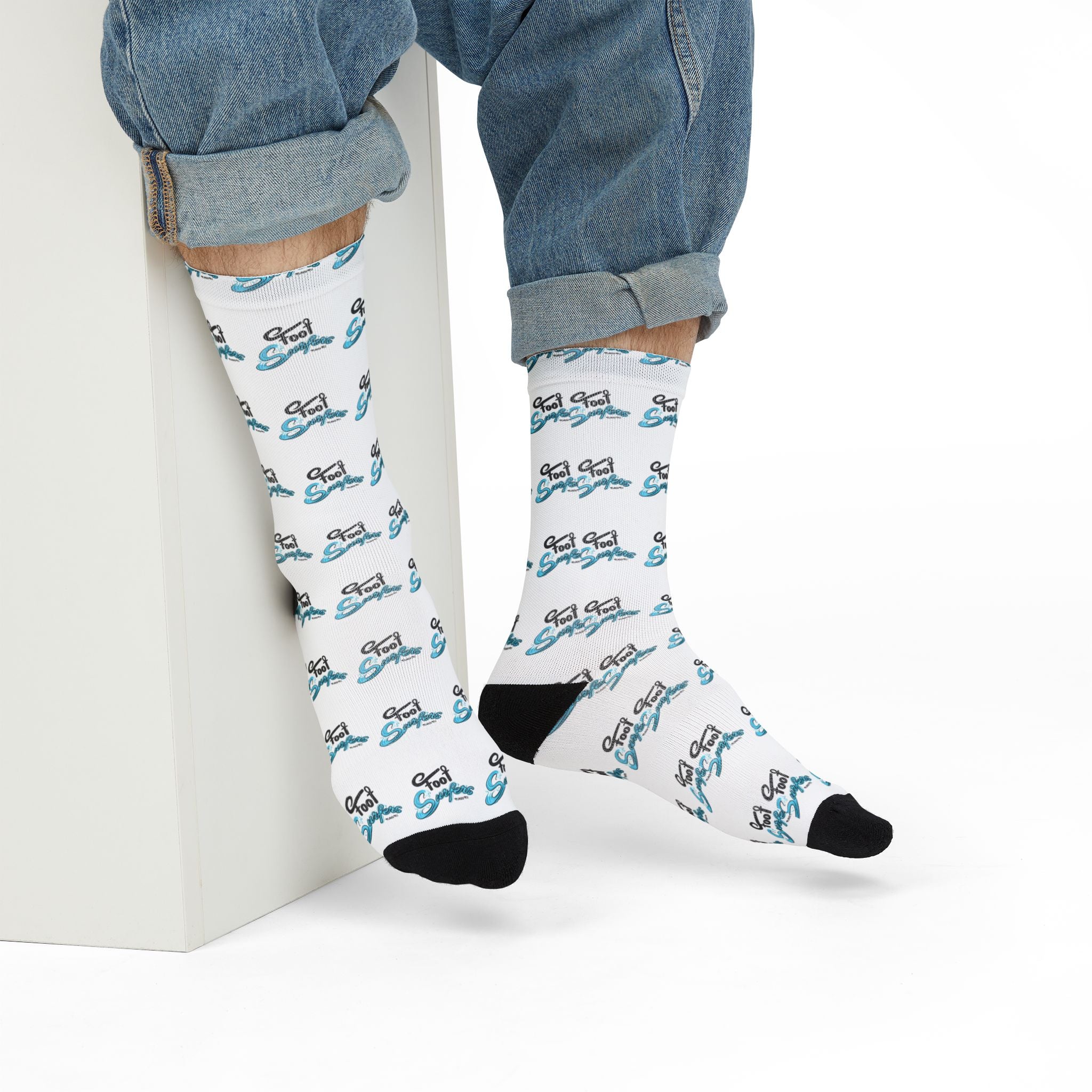 FootSurfers Crew Socks - Colorful and Fun Footwear for All Ages